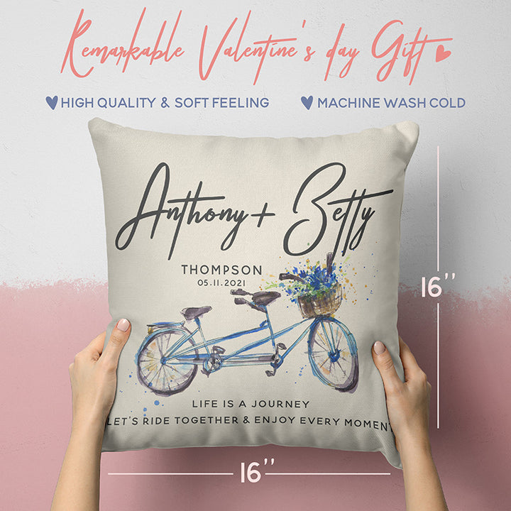 Soft Feeling Square Pillow - Custom Gift For Valentine's Day - GiftShire