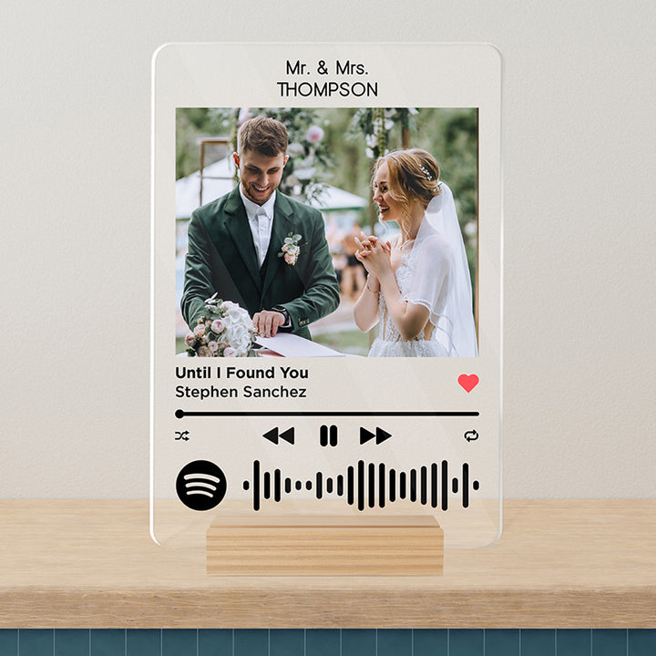 Spotify Plaque Music Player Picture Frame for Couples - GiftShire