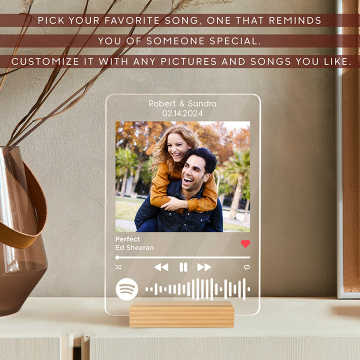 Spotify Plaque Music Player Picture Frame for Couples - GiftShire