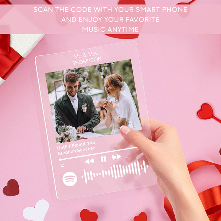 Spotify Plaque Music Player Picture Frame for Couples - GiftShire