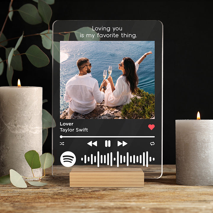 Spotify Plaque Music Player Picture Frame for Couples - GiftShire