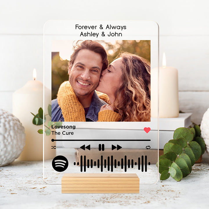 Spotify Plaque Music Player Picture Frame for Couples - GiftShire