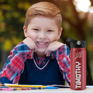 Stainless Steel Personalized Water Bottle for School Kids - GiftShire