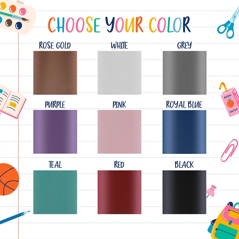 Stainless Steel Personalized Water Bottle for School Kids - GiftShire