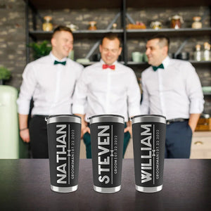 Standout Groomsmen Gift - Custom Engraved Tumbler - GiftShire