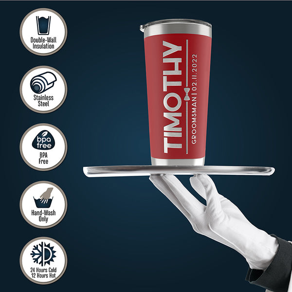 Standout Groomsmen Gift - Custom Engraved Tumbler - GiftShire