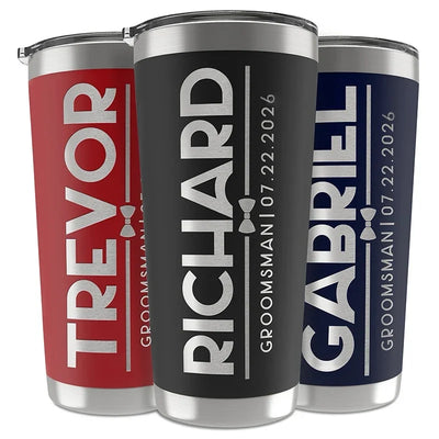 Standout Groomsmen Gift - Custom Engraved Tumbler - GiftShire
