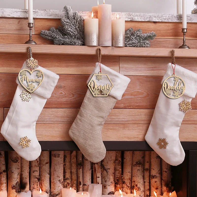 Stocking Name Tag Ornaments for Christmas - GiftShire