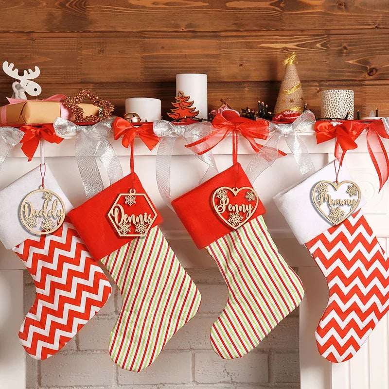 Stocking Name Tag Ornaments for Christmas - GiftShire