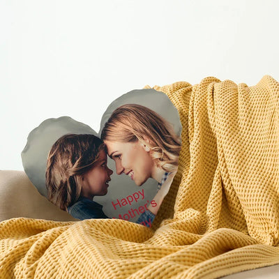 Sublimation Print - Photo on Customized Heart Pillow - GiftShire