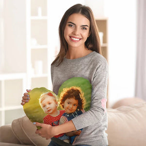 Sublimation Print - Photo on Customized Heart Pillow - GiftShire