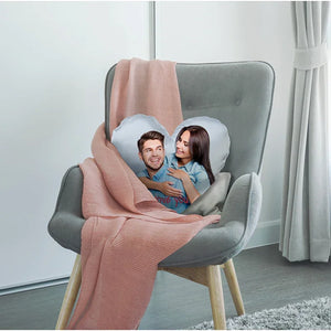 Sublimation Print - Photo on Customized Heart Pillow - GiftShire