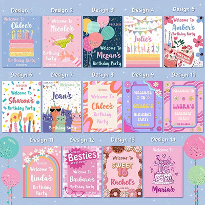 Sweet 16 Welcome Sign - Custom Birthday Party Welcome Sign