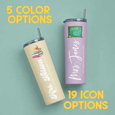 Teacher Appreciation Gifts with Name & Icon – 20 Oz Tumblers