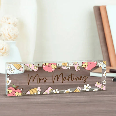 Teacher Appreciation Table Top Name Block
