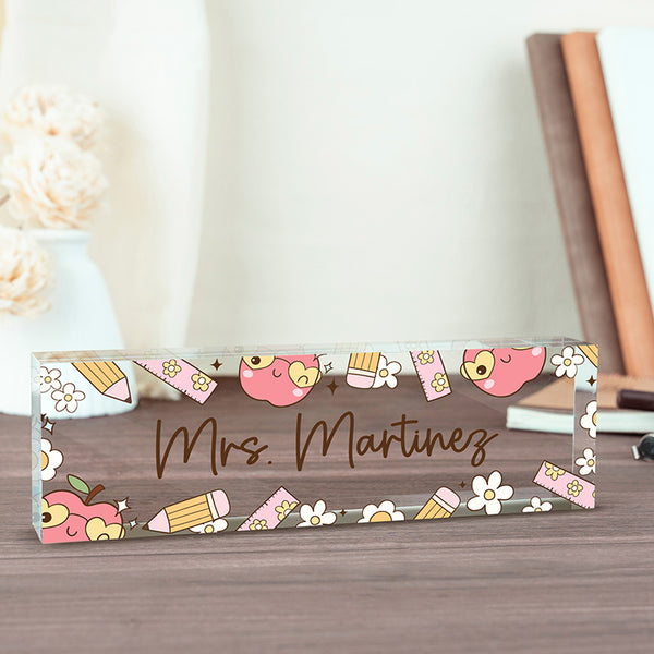 Teacher Appreciation Table Top Name Block