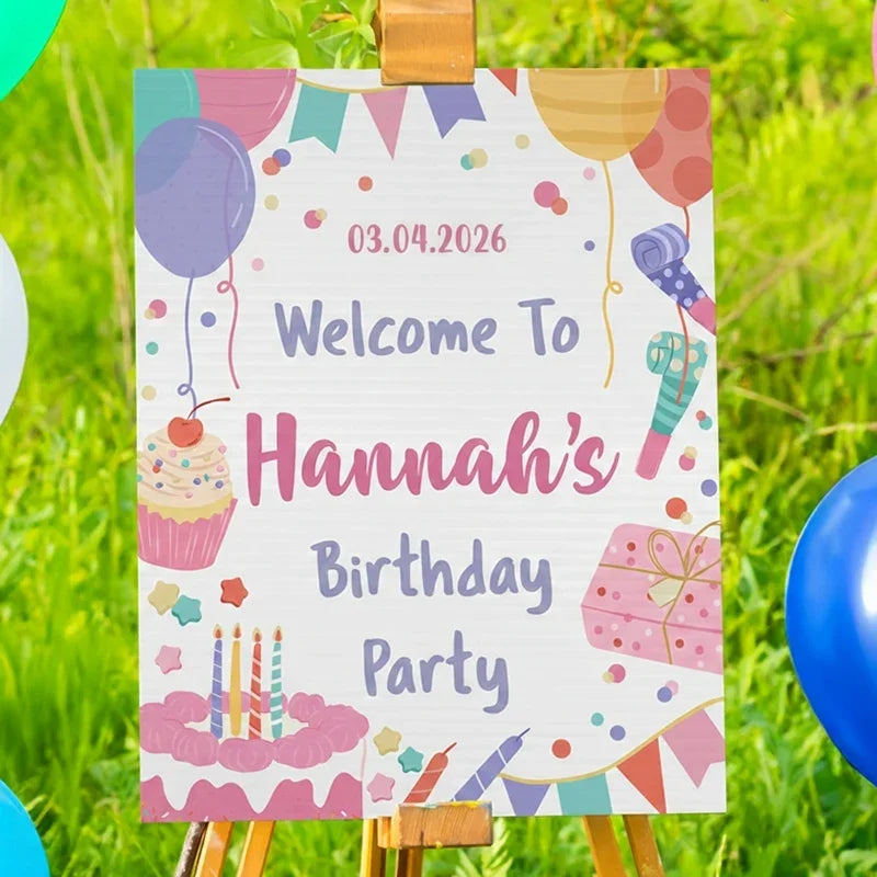 Teen's Birthday Welcome Sign with Name