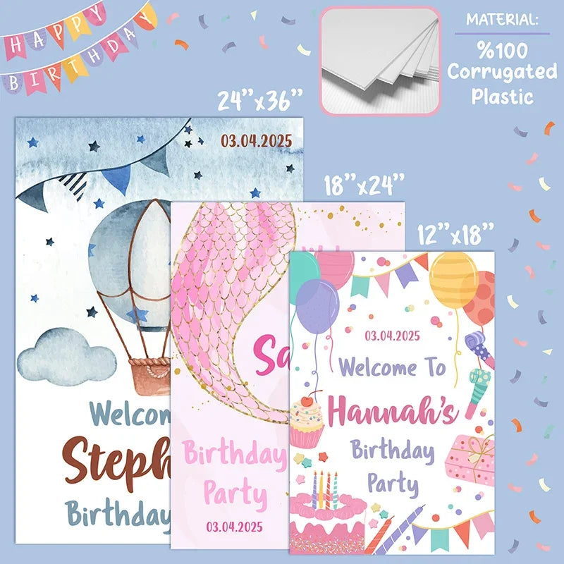 Teen's Birthday Welcome Sign with Name - GiftShire