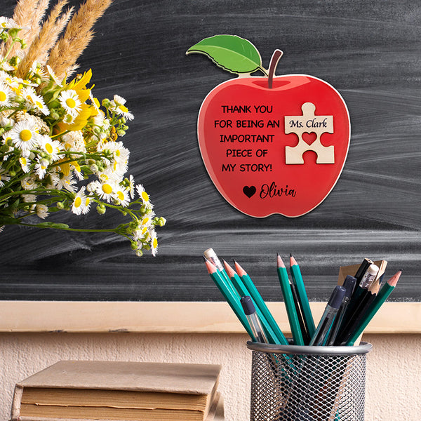 Thank You Gift for Teachers – Personalized Apple Sign for