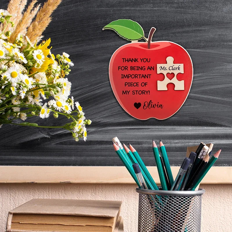 Thank You Gift for Teachers – Personalized Apple Sign for
