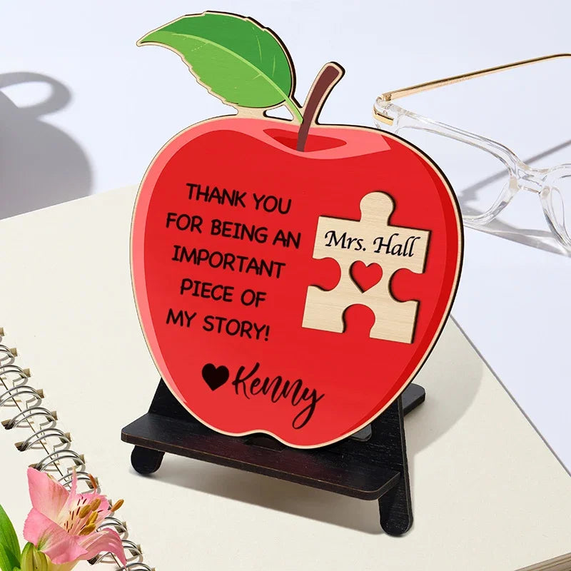 Thank You Gift for Teachers – Personalized Apple Sign for