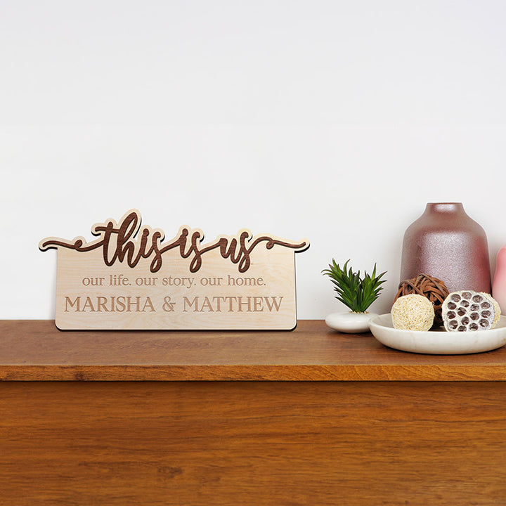 This Is Us Family Wall Sign With Names for Home Decor - GiftShire