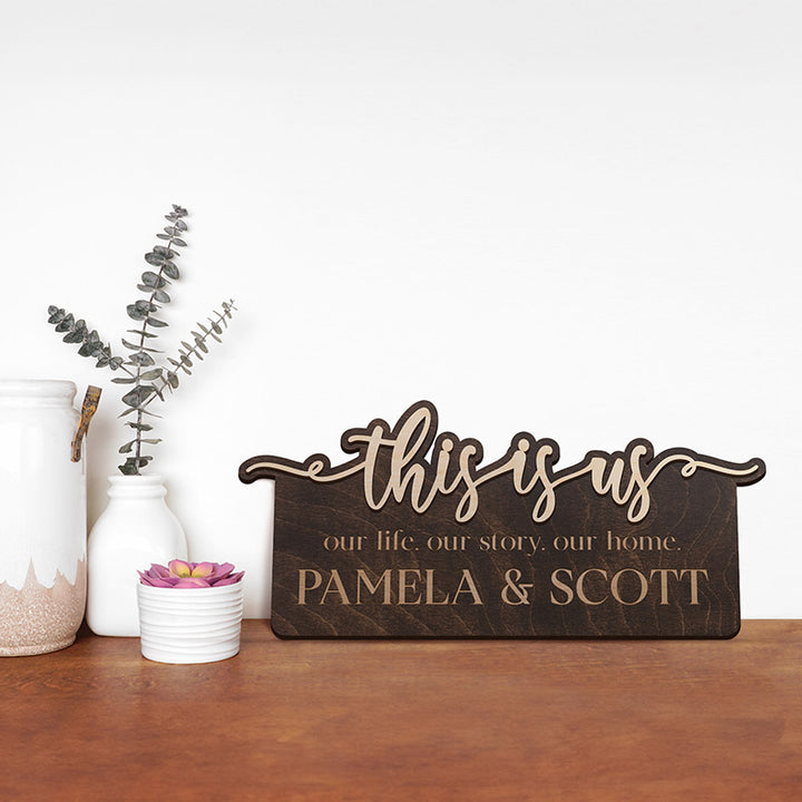 This Is Us Family Wall Sign With Names for Home Decor - GiftShire