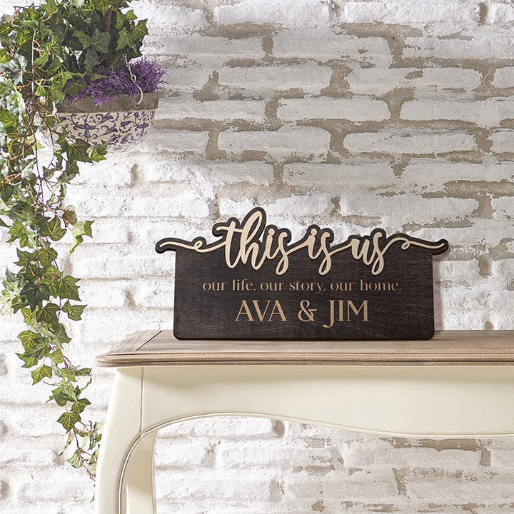 This Is Us Family Wall Sign With Names for Home Decor - GiftShire