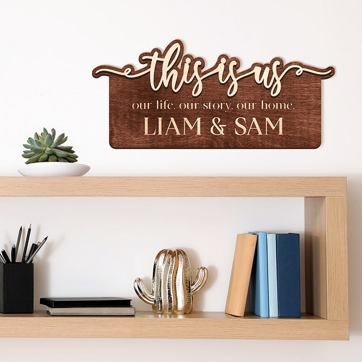 This Is Us Family Wall Sign With Names for Home Decor - GiftShire
