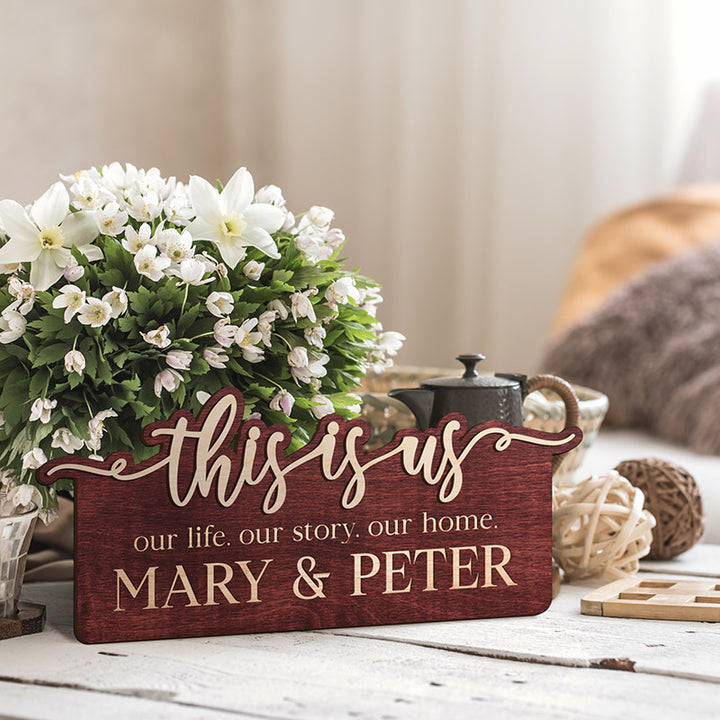 This Is Us Family Wall Sign With Names for Home Decor - GiftShire