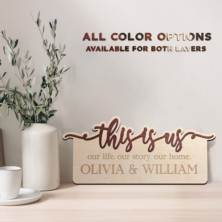 This Is Us Family Wall Sign With Names for Home Decor - GiftShire