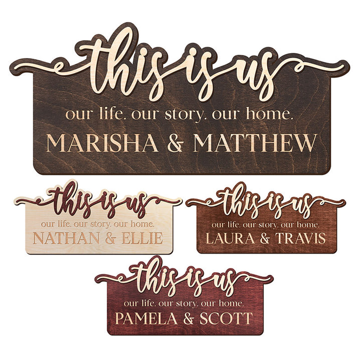This Is Us Family Wall Sign With Names for Home Decor - GiftShire