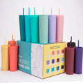 12Pack of Matte Color Mix Tumblers - 16 Oz Capacity, Acrylic Material, Sweat Free, BPA Free