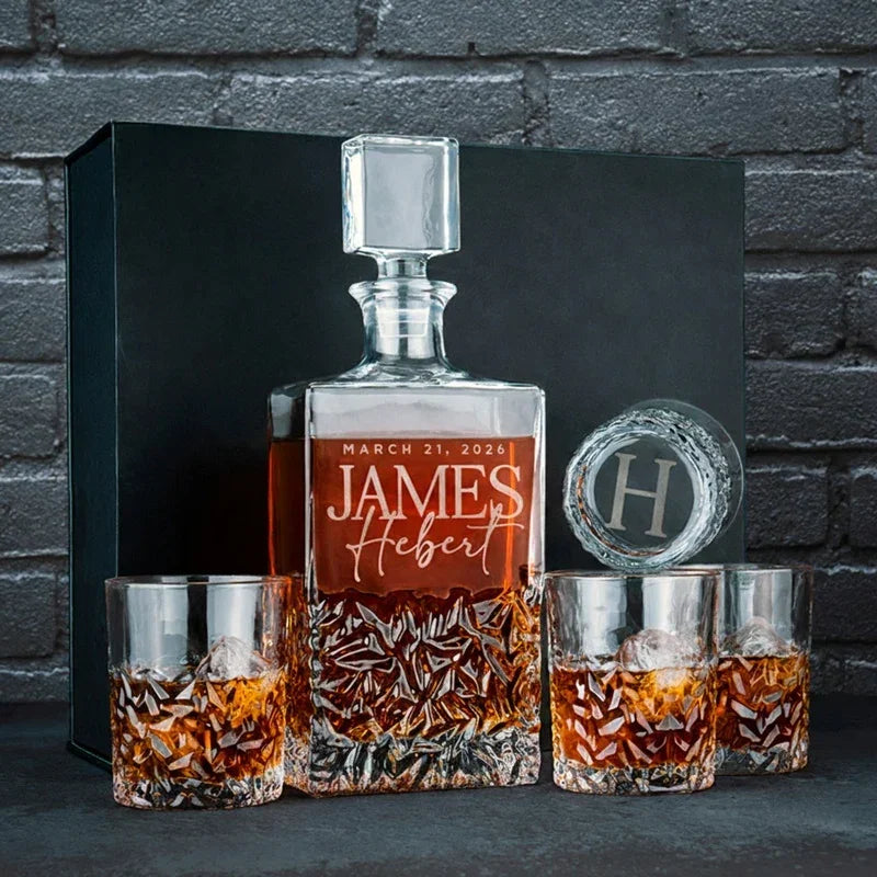 Unique Decanter Set with Custom Logo Branded