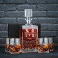 Unique Decanter Set with Custom Logo Branded