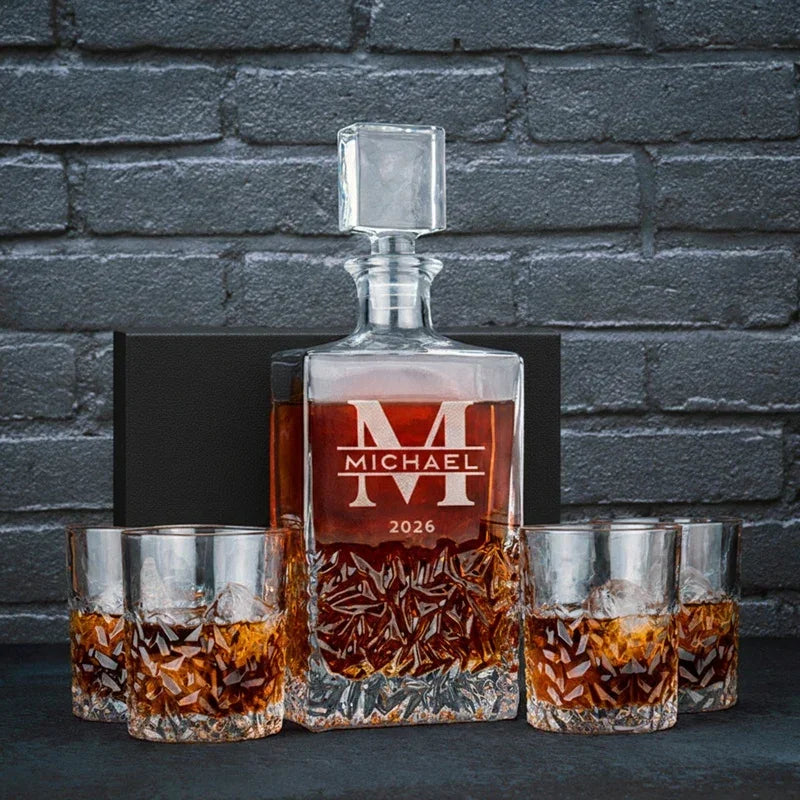 Unique Decanter Set with Custom Logo Branded