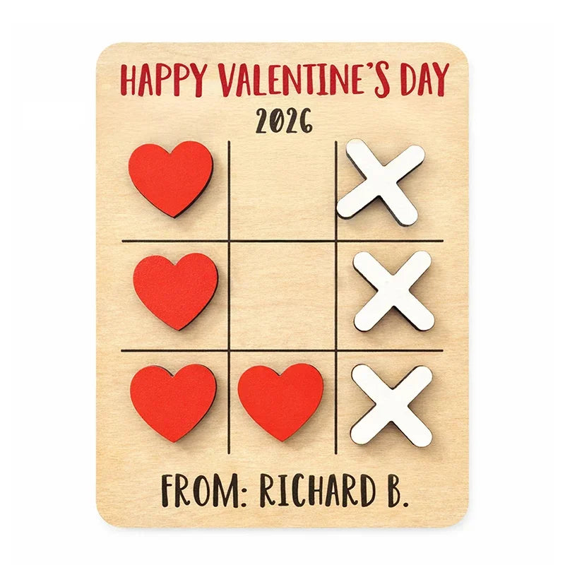 Valentine's Date Game Tic Tac Toe: Personalized Gift