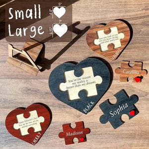 Valentine's Personalized Heart Shaped Puzzle Sign for Couples - GiftShire