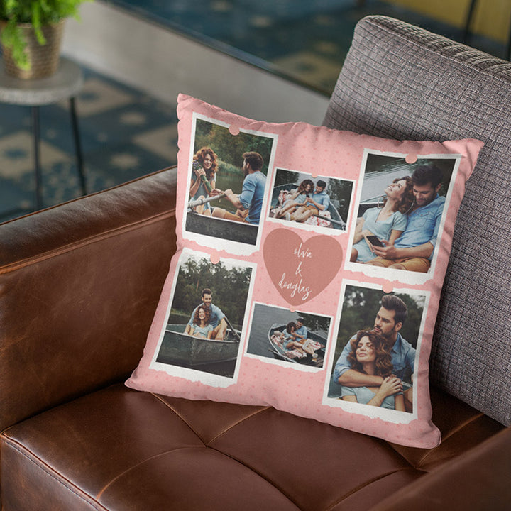 Valentine’s Photo Collage Pillowcase for Couples - GiftShire