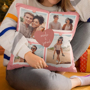 Valentine’s Photo Collage Pillowcase for Couples - GiftShire