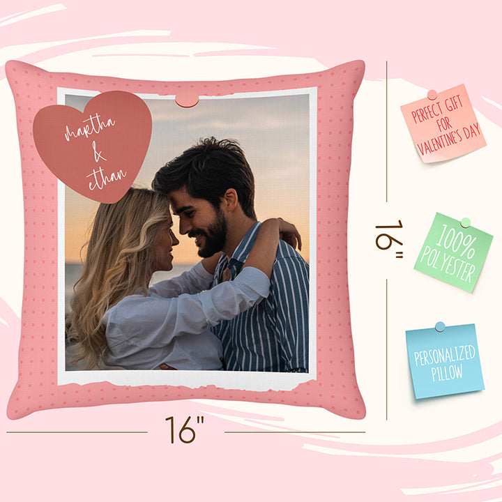 Valentine’s Photo Collage Pillowcase for Couples - GiftShire