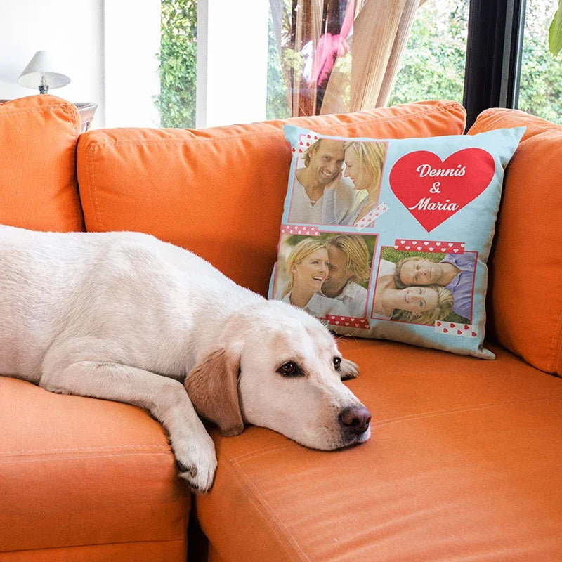 Valentine's Pillowcase - Couple’s Photo Collage Gift - GiftShire
