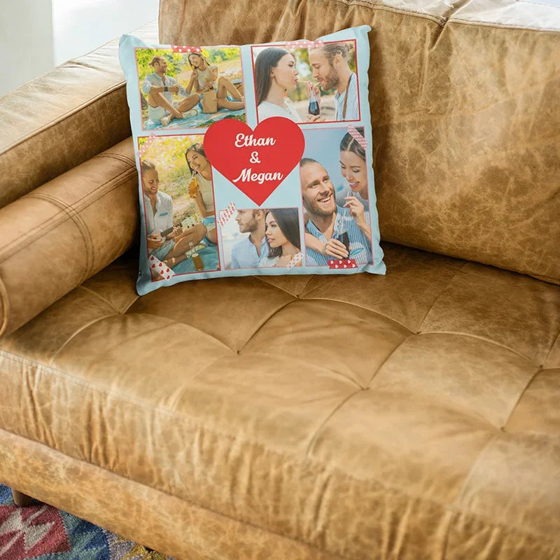 Valentine's Pillowcase - Couple’s Photo Collage Gift - GiftShire