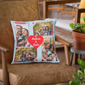Valentine's Pillowcase - Couple’s Photo Collage Gift - GiftShire