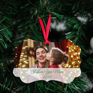 Customized Photo Printed Christmas Ornament - GiftShire