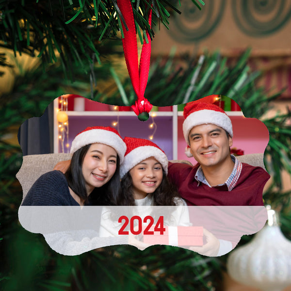 Customized Photo Printed Christmas Ornament - GiftShire