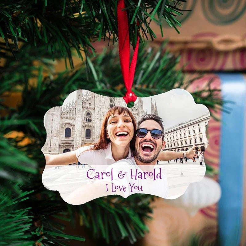 Customized Photo Printed Christmas Ornament - GiftShire