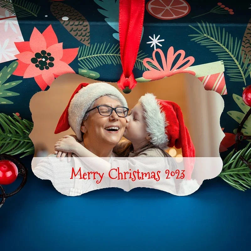 Customized Photo Printed Christmas Ornament - GiftShire