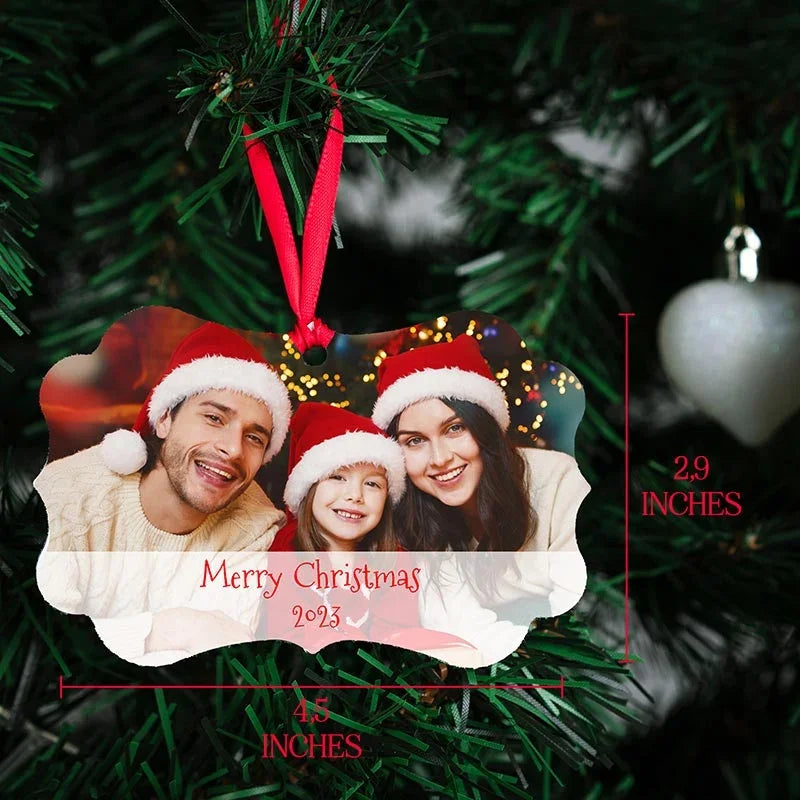 Customized Photo Printed Christmas Ornament - GiftShire
