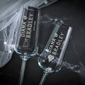Wedding Champagne Flute with Engraved Logo